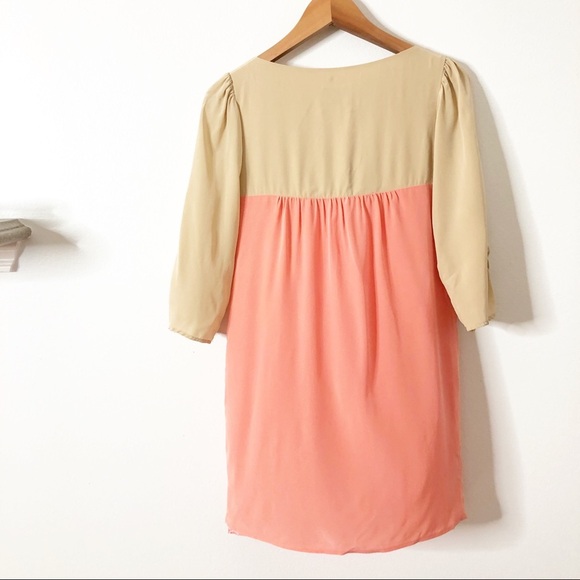 Leona by Lauren Leonard Silk Mod Color-block Dress - Picture 2 of 8